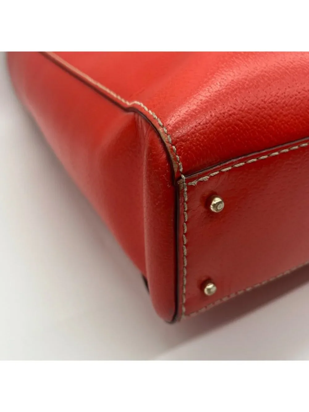 Kate Spade Red Pebbled Grain Leather Tote Bag